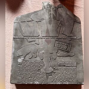 Vintage letterpress printing block newspaper or magazine advertisement